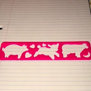 Vintage 90s Lisa Frank farm stencil